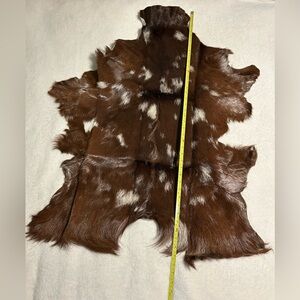 New real Goat hide area Rug Hair 36"x24" Animal Leather home decor wall gift him